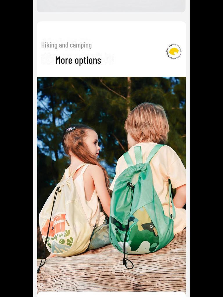 Children's Lemon Backpack: Waterproof, Drawstring, and Perfect for School or Travel.