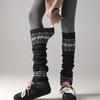 Fair Isle Retro Snowflake Knit Leg Warmers