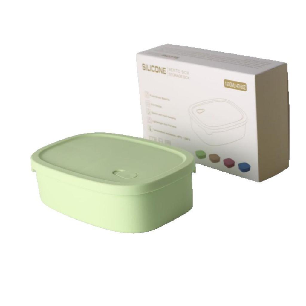 Customizable Silicone Lunch Box with Multiple Capacities, Microwave & Fridge Safe, Perfect for Office Workers & Students
