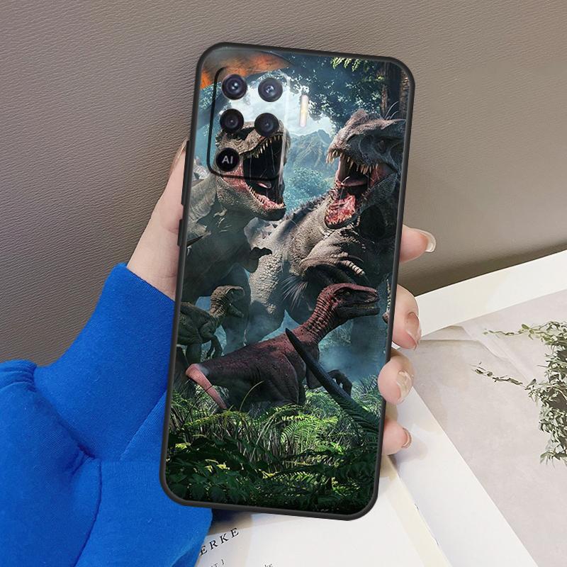 Jurassic Dinosaur Case For Oppo A76 A16 A96 A17 A18 A60 A80 A40 A38 A58 A78 A98 A94 A74 A54 A15 A57 A77 A5 Pro