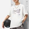Li Ning Badfive Seven Cities Collaboration Fog City Trend Letter Print Sports T-Shirt Unisex Tops Off-White AHST875-1