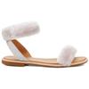 UGG Fluff Springs Outdoor Open Toe Sports Sandals White Women's 1101438-FEA