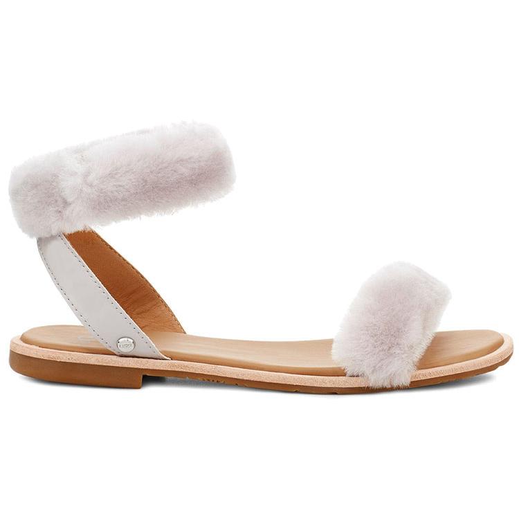 UGG Fluff Springs Outdoor Open Toe Sports Sandals White Women's 1101438-FEA