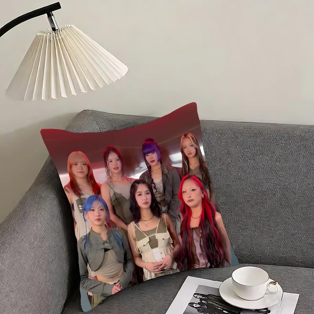 HHana Girl Group Cushion Cover Pillowcase Ultra Soft Skin Friendly Fabric Cloud Like Comfort Concealed Zipper