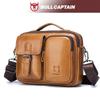 BULLCAPTAIN New Genuine Leather Men Crossbody Bag Male Briefcase Messenger Bag Casual Business Briefcase Style Men Shoulder Bag
