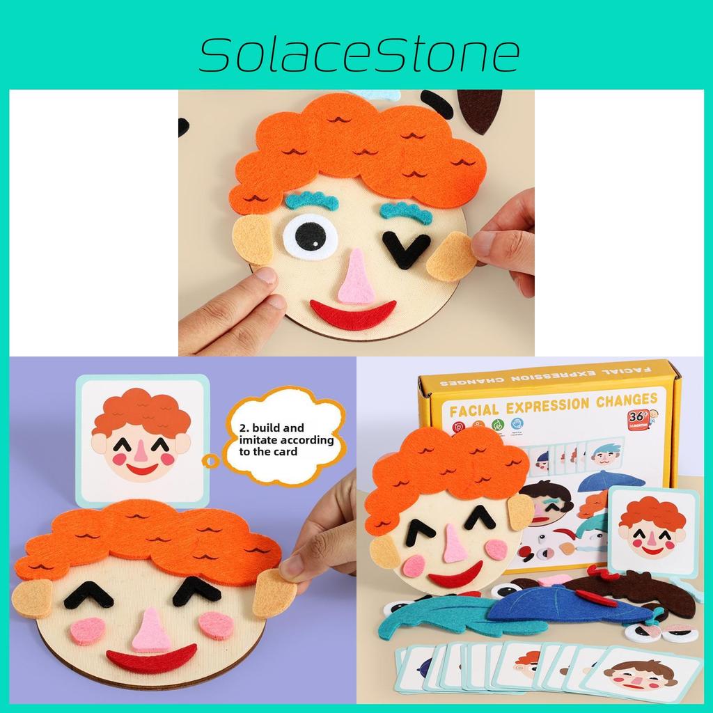 Wooden Puzzle For Kids With Facial Expression Changes Educational Toy For Preschoolers