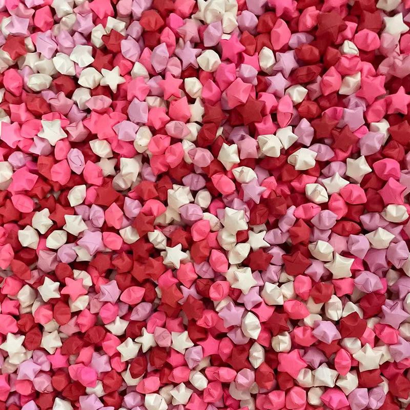 Finished Origami Lucky Stars, Colorful DIY Wishing Stars for Drift Bottle Decor 100PCS