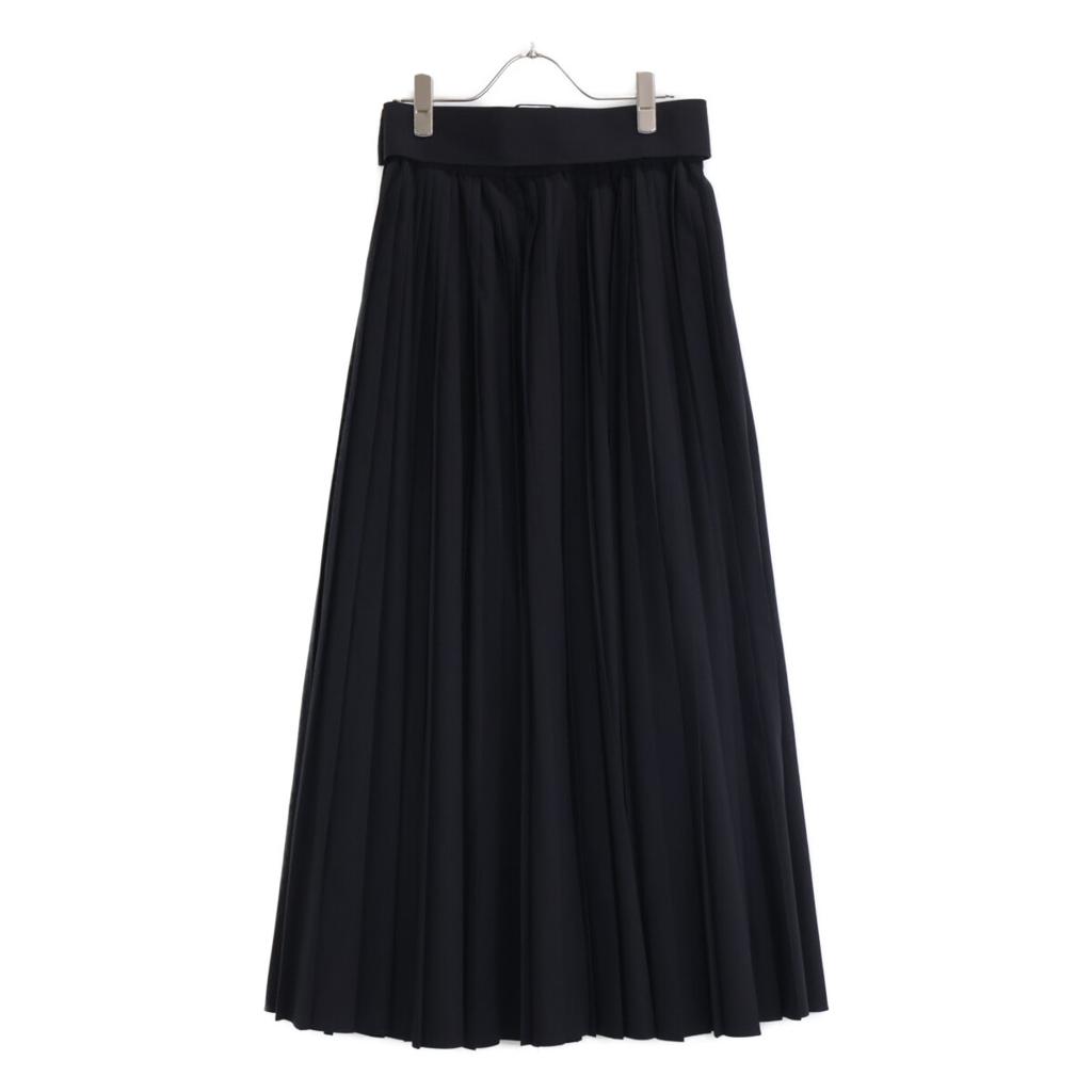 LE PHIL 534-0120302 Black Tie Lighter Belted Pleated Skirt Skirt 1 blackUsed
