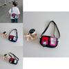 Adorable Kids Oxford Cloth Shoulder Bag Cute Color Block Design For Boys And Girls