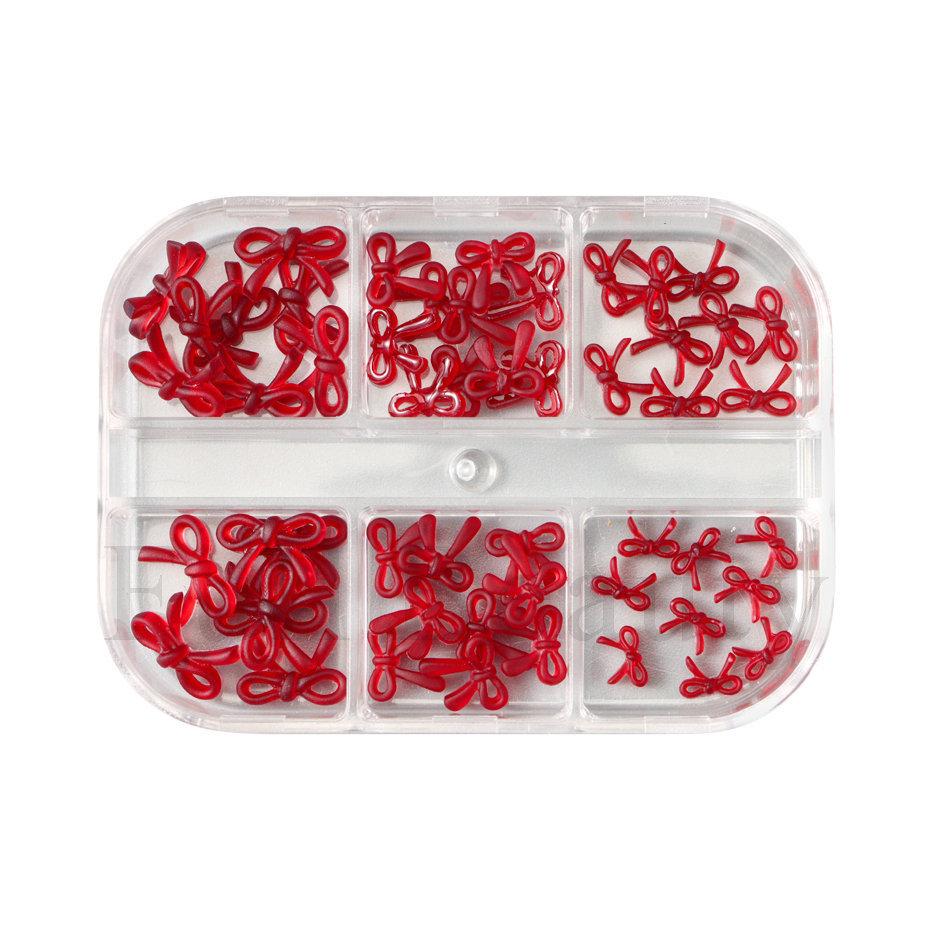 Nail Art Jewelry, New Year'S Festive Three-Dimensional French Bow-Sized Mixed Nail Jewelry