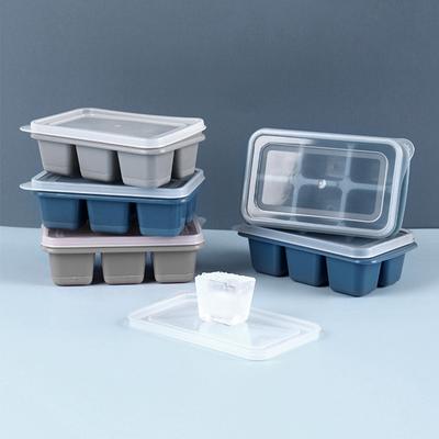 Ice Cube Ice Box Frozen Mold Refrigerator Homemade Frozen Ice Box with Lid PP Homemade Kitchen Tools Creative DIY Mold 6 Lattice