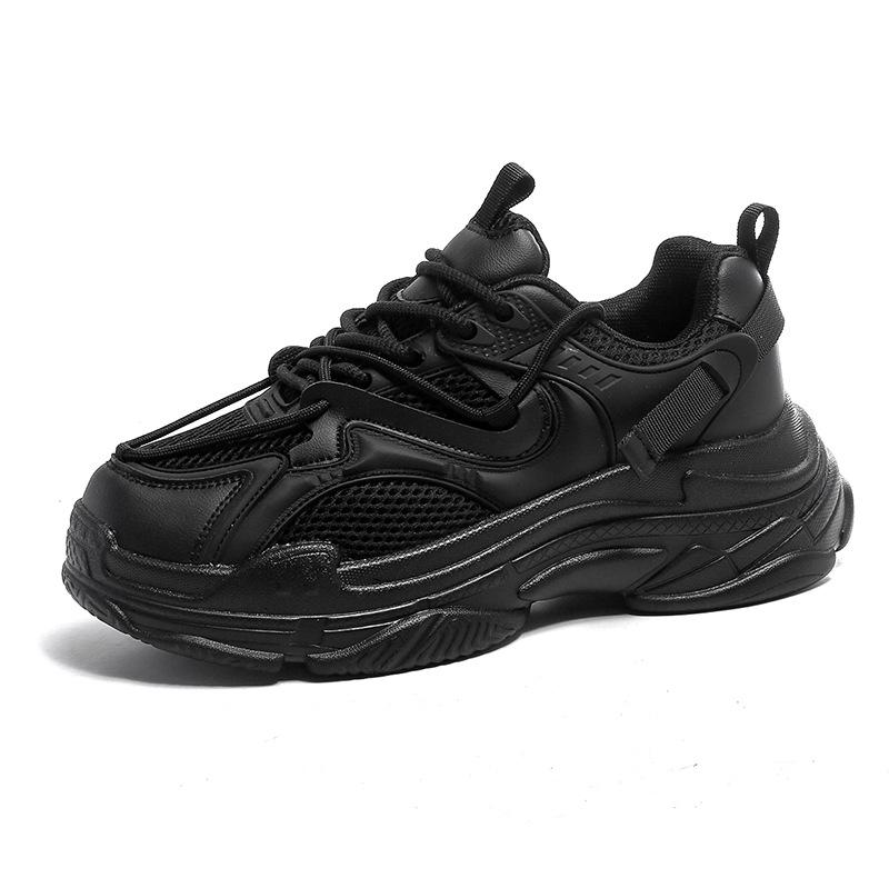 

Inner heightening dad shoes couple spring and autumn low-top thick-soled soft-soled casual fashion sports mesh breathable lace-up shoes 36