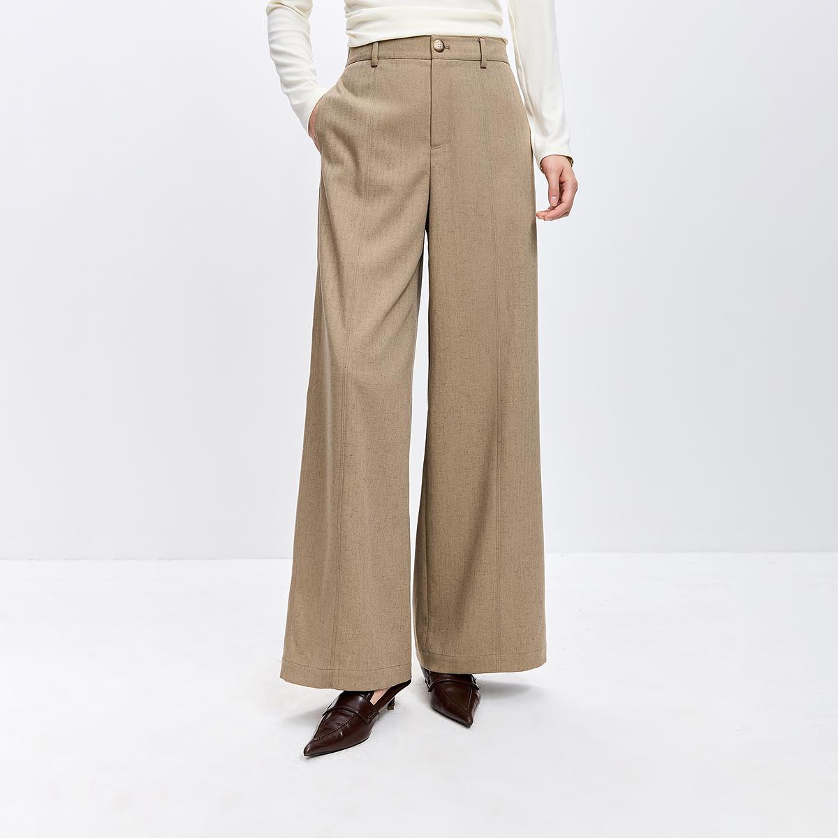 2026 Spring Women s Aurora Linen Blend Casual Wide-Leg Pants in Grey Green Extra Large