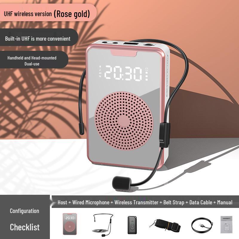 Portable Bluetooth Microphone & Loudspeaker for Teaching, Tour Guides, and Outdoor Use