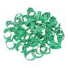 50pcs Bird Leg Rings Numbered Chicken Identification Bands for Bantam Finch Lovebird Quail Small Poultry Green