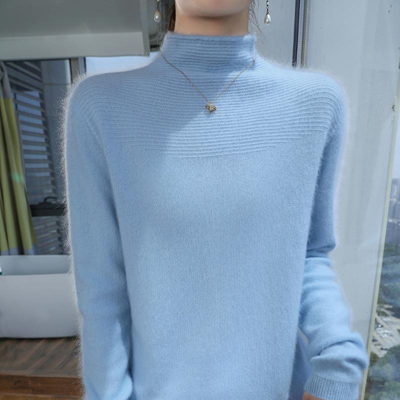 2025 New Women's Oversized Mink Sweater Soft Fuzzy Cozy Winter Knit Top