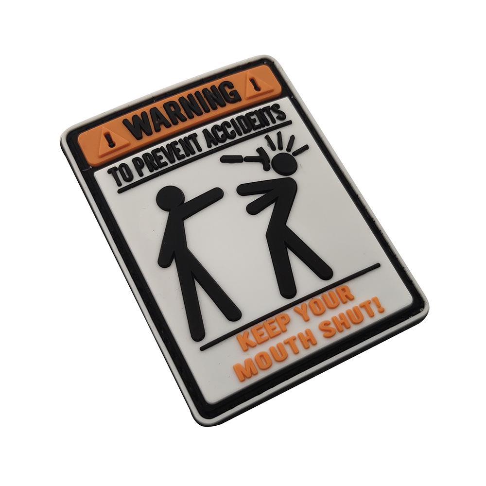 Sea Customer Creative Morale PVC Patch: Outdoor Warning Sticker Armband