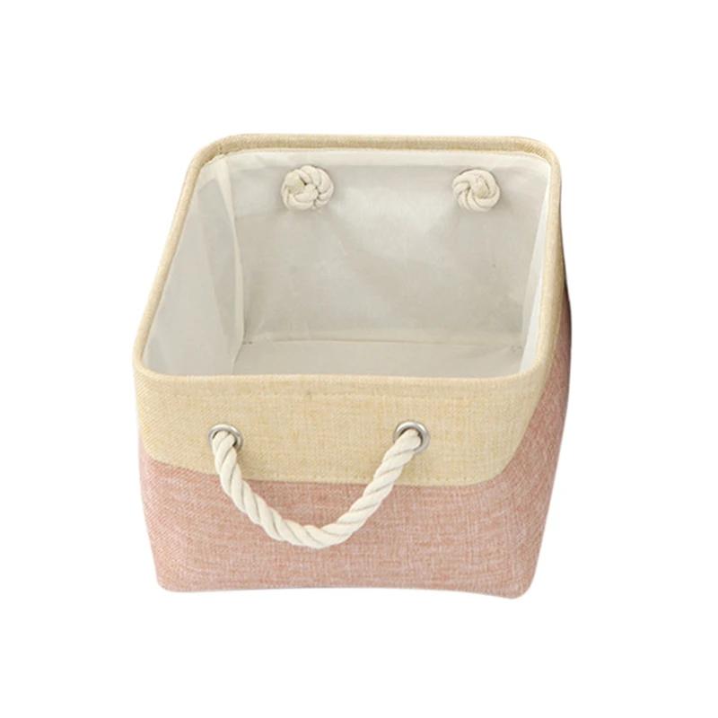 Haushaltswaren, Kleinigkeiten, Sortierkorb, faltbarer Wäsche-Organizer, Box für Unterwäsche, Socken, Spielzeug, faltbarer Aufbewahrungskorb aus Baumwolle und Leinen