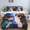 Ancient Chinese fantasy couple print bedding set, three-piece set, duvet cover and pillowcase set, dormitory single and double b