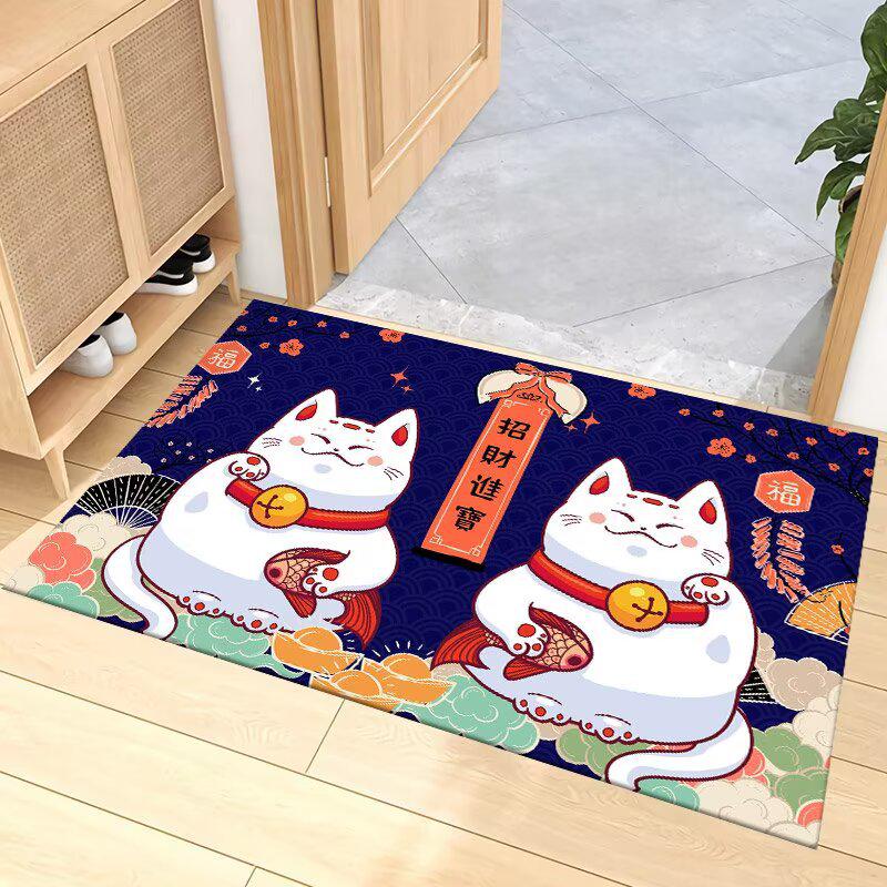 Cross Cartoon Anti-slip Water Absorbent Quick Dry Floor Mat for Bathroom & Entrance