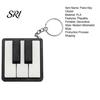 Commuter Stress Toy Mini Piano Keychain, Key Clicker, Playable Fingertip Relief Clicker with Metal Ring, Classic Black White Keys for Music Lovers And