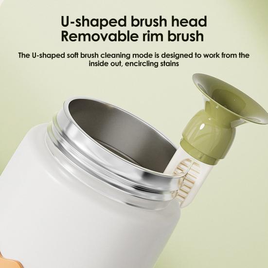 Cleaning Brush Soft Flower-shaped Sponge Head Long Handle Cup Brush Suction Base Bottles Water Cups Cleaning Scrubber
