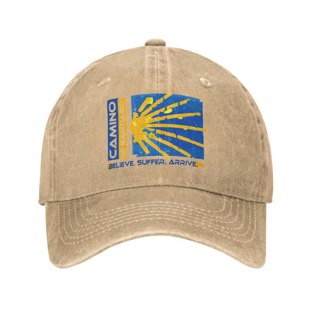 Camino De Santiago Way Of St James Unisex Unstructured Baseball Caps Hiking Distressed Denim Washed Hats Outdoor Gift Snapback