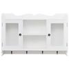 Vitrine murale blanche avec étagère pour Livre / DVD / Verre - VIDAXL