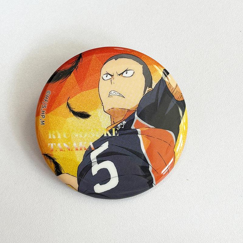 Official Haikyuu!! Hinata & Kageyama Double Flash Round Badge Tin Plate