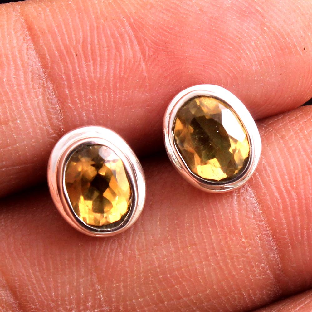 

Перидот Лунный камень Лабрадорит Гранат Драгоценный камень Серебряная серьга 925 стерлинговое серебро Ручная работа Серьга-пусета жёлтый