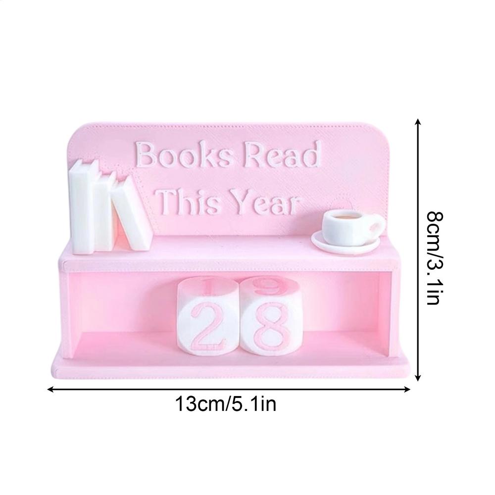 Books Reading Counter Decorative Encouraging Fun Convenient Read Tracker Book Lover Sign Library Decor for Home Office Table