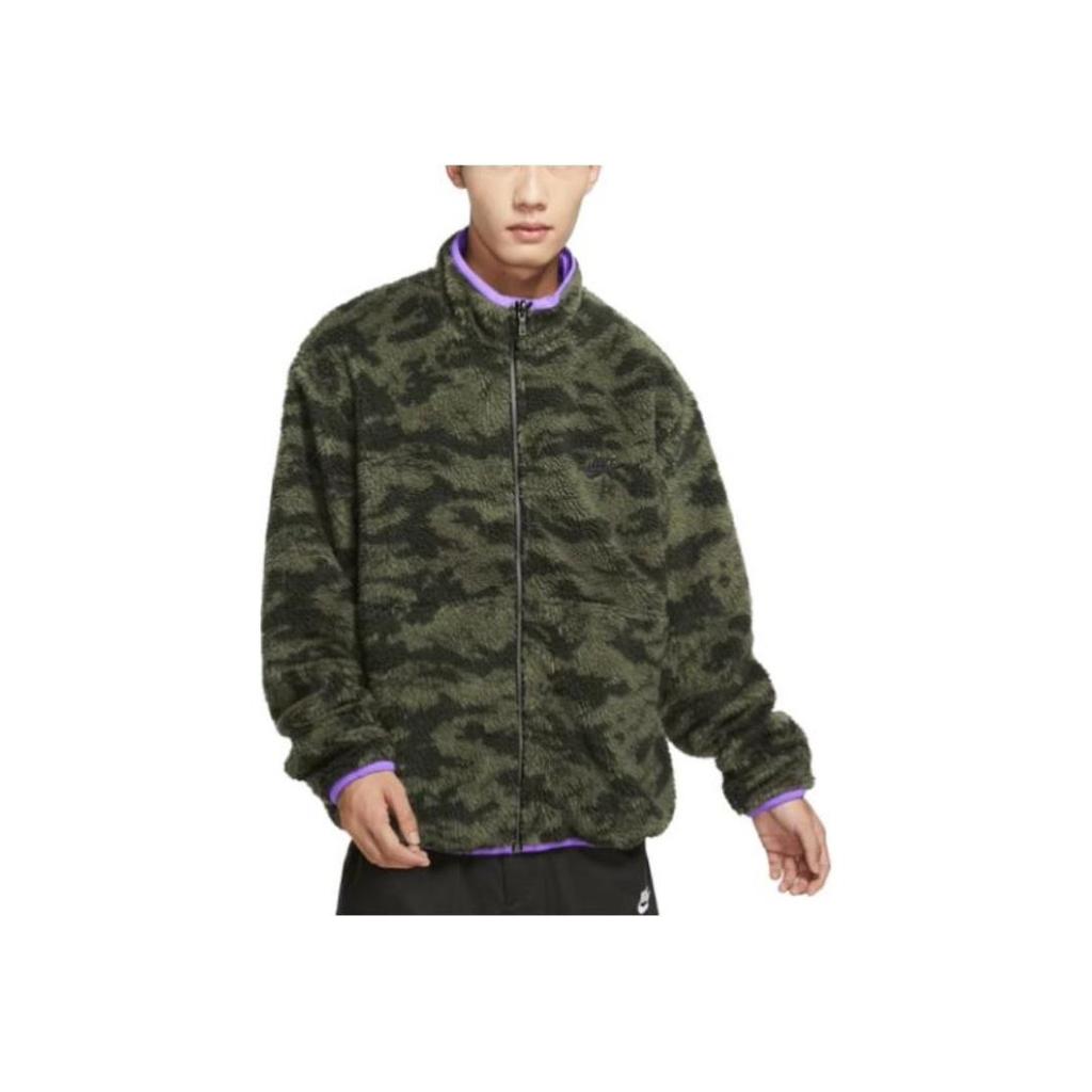 Nike Stand Collar Reversible Long Sleeve Fleece Jacket Men Jacket Grape-Purple Black DQ4885-542