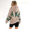 Winter Oversized Sweatshirt voor Dames Katoen Met Capuchon Fleece Verdikt Losse Pullover Lange Mouw Casual Half Hoge Hals Top