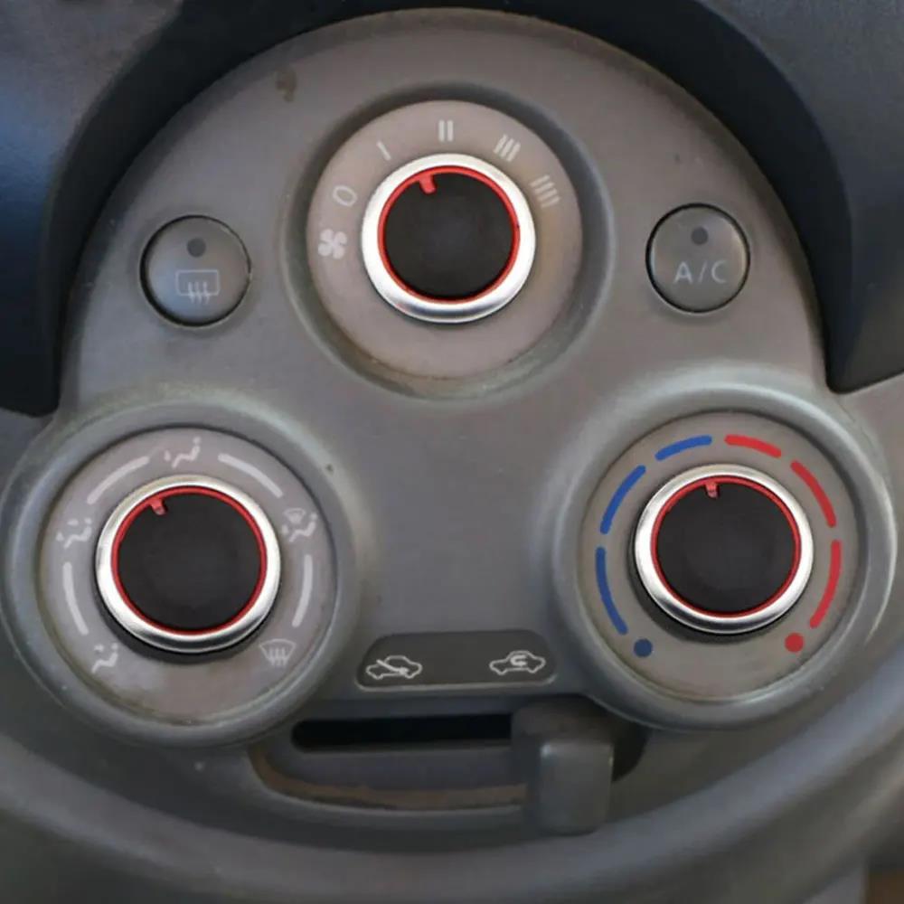 Car AC Knob for Nissan Versa Note March Micra Cube Almera Latio Sunny Air Conditioning Heat Control Switch Knobs Accessories Heat Shields 2