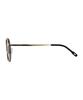Heonteoaiweeo [Unisex] Round Titanium Sunglasses - Black Polarized Htc32