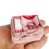 1:12 Dollhouse Miniature Toy Box Lace Wooden Box Furniture Home Model Decor Toy Doll House Accessories