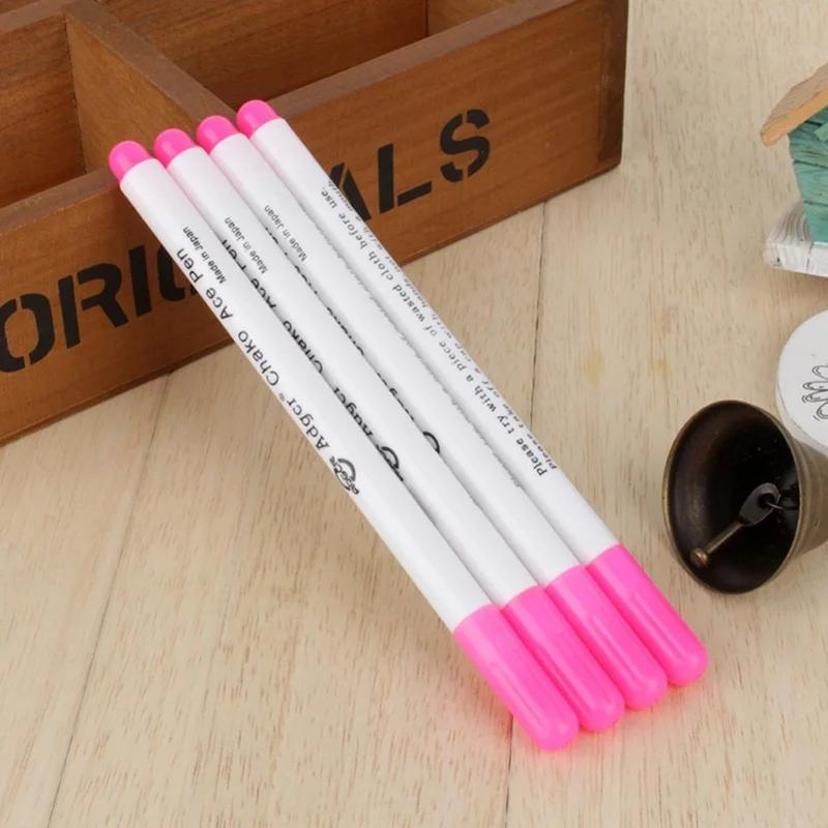4 Pcs Thin Head Line Drawing Water-soluble Erasing Pen Cross Stitch Water-based DIY Automatic Disappearing Pen