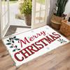 Christmas Outdoor Mat Merry Christmas and Happy New Year Indoor Floor Rug Welcome Front Doormats for Entrance Home Decor