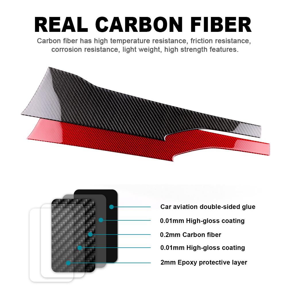 Real Soft Carbon Fiber Sticker For Subaru WRX/ WRX STI 2022 2023 2024 2025 Dashboard Panel Interior Trim Car Accessories