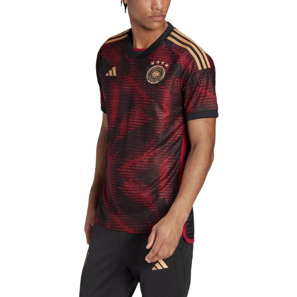 adidas Germany 22 Away Authentic Jersey Black/Team Coll Burgundy HF1695