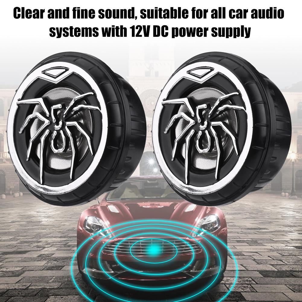 2Pcs Creative Auto Car Spider Pattern Super Power Loud Audio Speaker Tweeter Loudspeaker