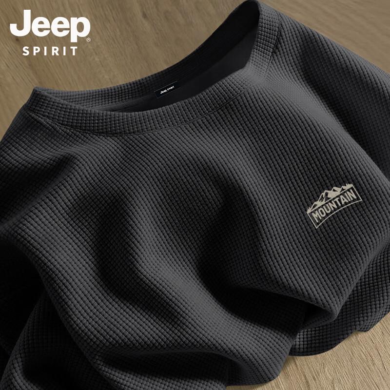 JEEP SPIRIT Men s Casual Waffle Knit Short Sleeve T-Shirt XL