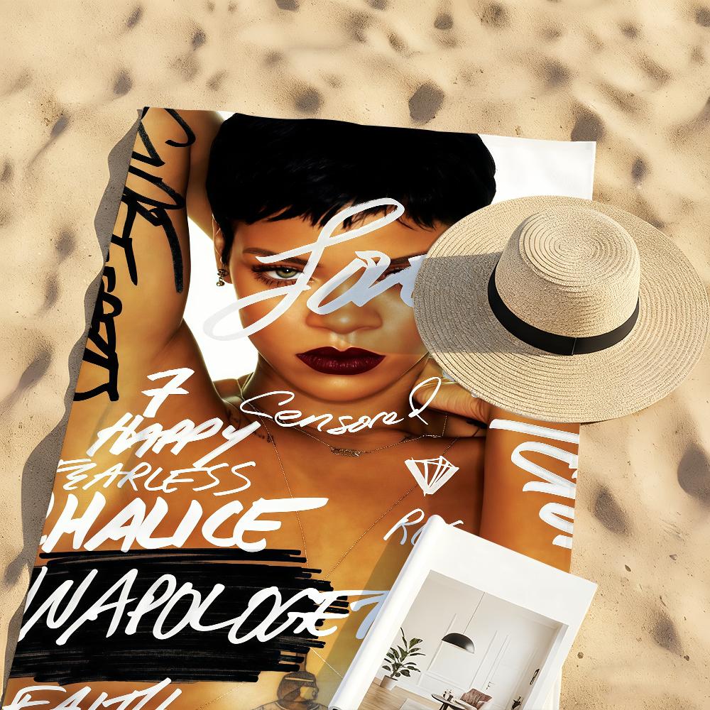 Singer R-Rihanna-S Towel Sports Quick Dry Travel Camping Gear Sandproof Soft Light Large Beach Towel