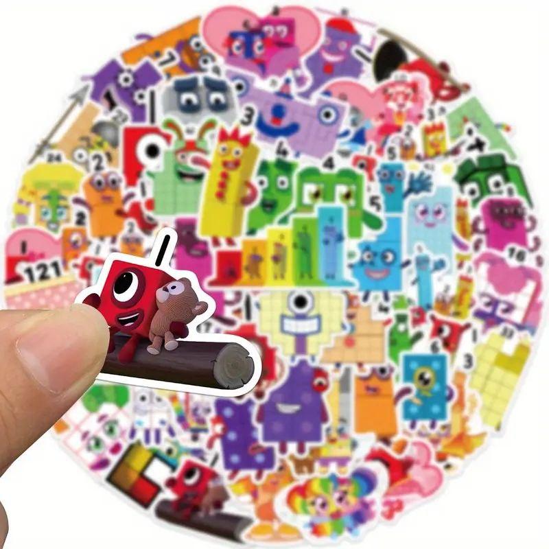 Стикеры Намбер Блокс Numberblocks стикерпак наклейки набор наклейок 52 шт