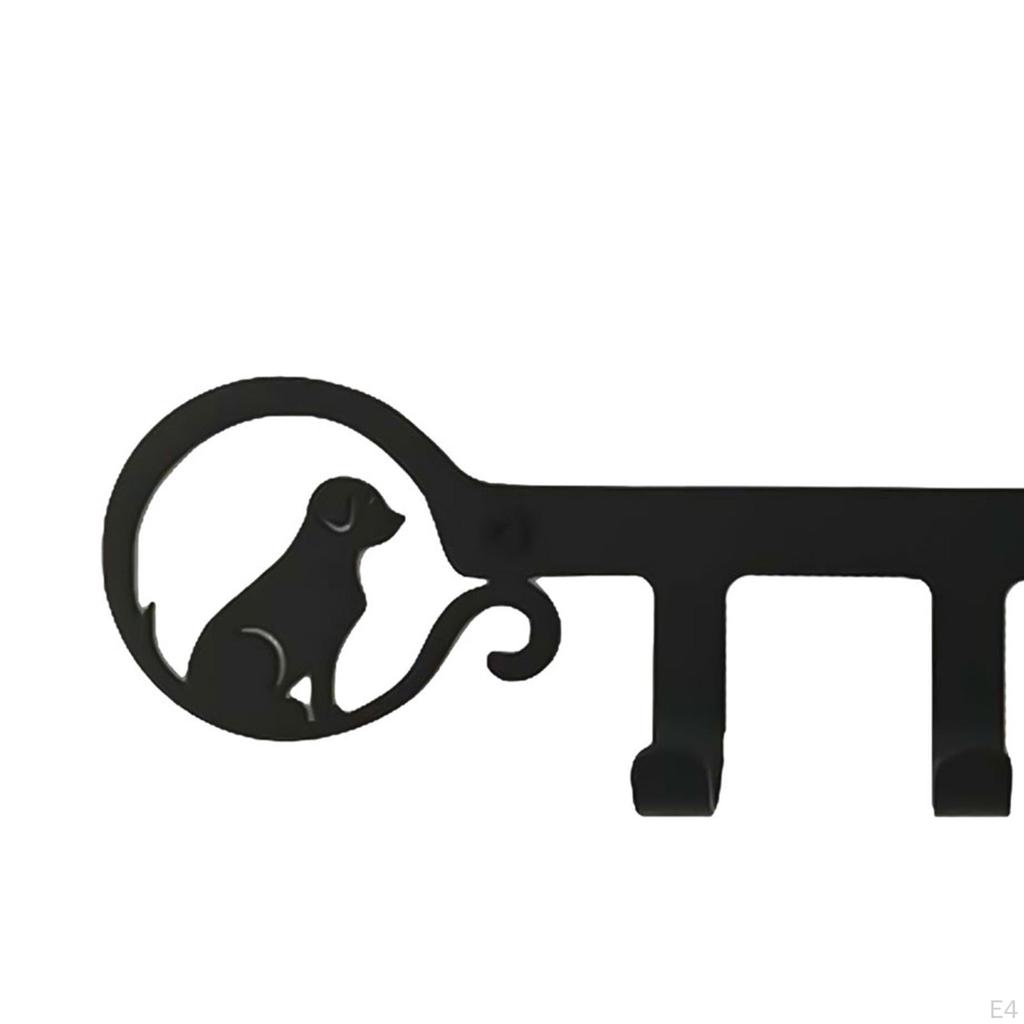 Decorative Key Hooks Metal Hanger Organizer Rack Hat 4 Purse Towel Holder for Entryway
