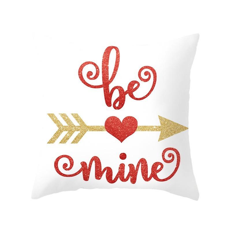 New Valentine's Day Red Rose Pillow Cover Wedding Gift Home Pillow Cover