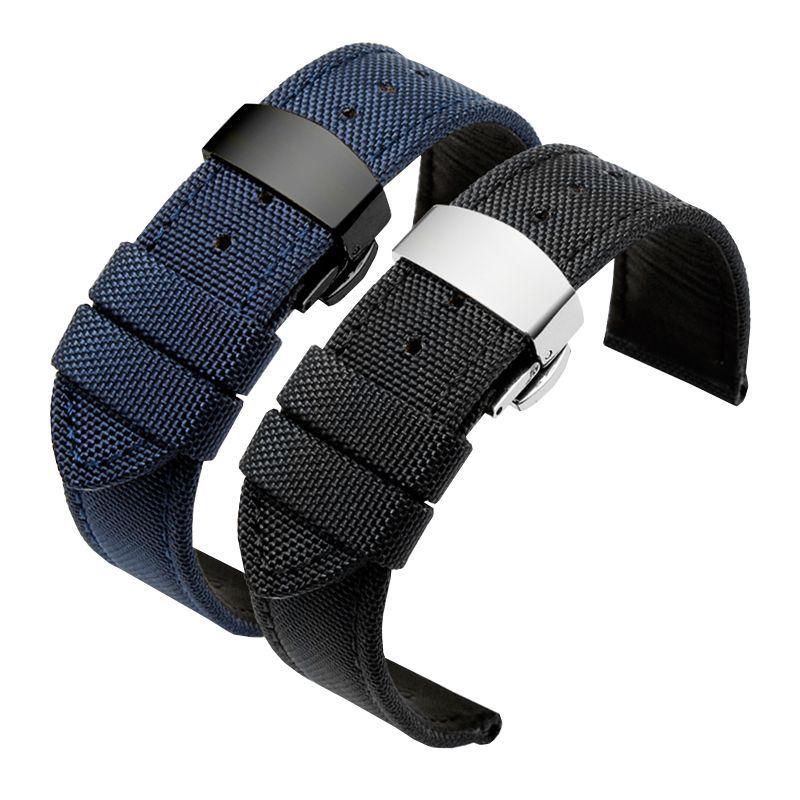 Pulseira de relógio universal de nylon de lona de 18mm 20mm 22mm à prova d'água para relógio inteligente Casio Longines citizen Tissot Seiko 19mm 21mm 23mm 24mm