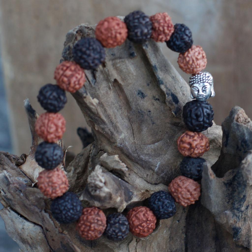 Rudraksha Mala Bracelet Buddha Mix