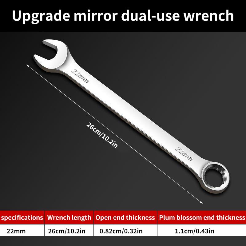 Adjustable Wrench Set, Metric Spanner, Open End & Combination Wrench for Auto & Bicycle Repair