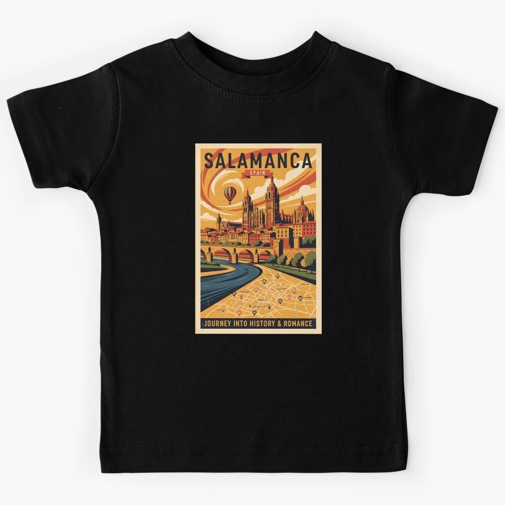 Salamanca Spain 1950s Vintage Travel Tourism Kids T-Shirt 140